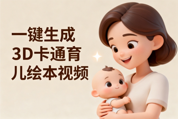 一键生成3D卡通育儿绘本视频-扣子(Coze)工作流模板