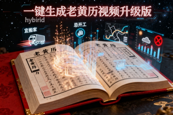 一键生成老黄历视频(升级版)-扣子(Coze)工作流模板